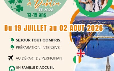 SEJOUR LINGUISTIQUE A DUBLIN – JUILLET 2026