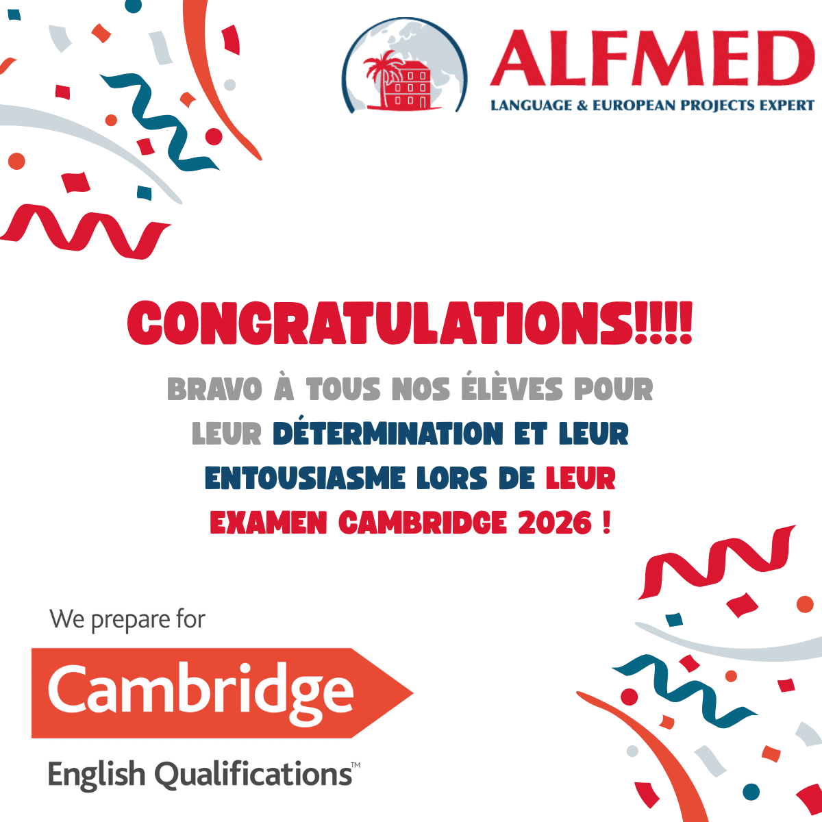 Congratulations to all of our students!